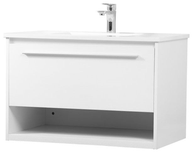 Elegant Decor Roman Bathroom Vanity White