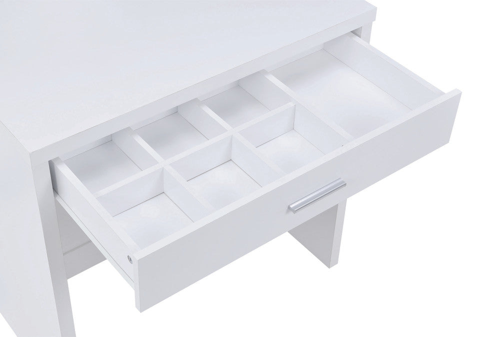 2 Piece Vanity Set With Lift-Top Stool, White