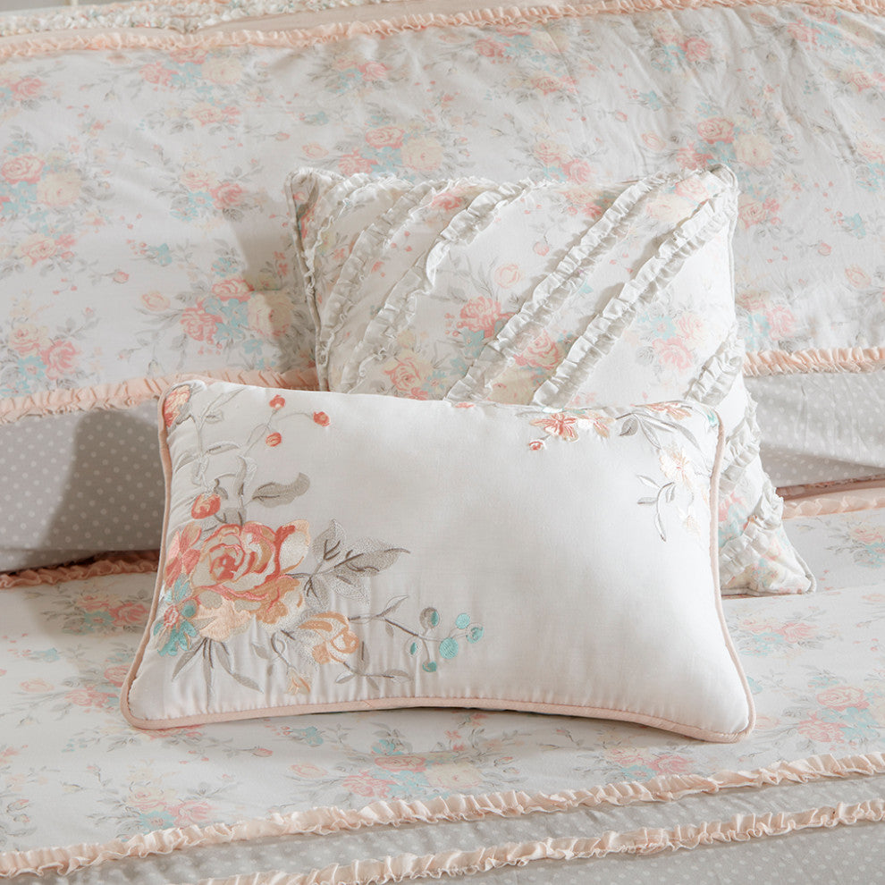 Madison Park Serendipity Cotton Percale Comforter Set, Blush