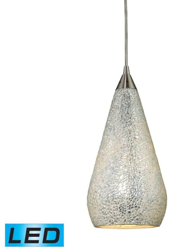 Elk Lighting 546-1SLV-CRC-LED Curvalo 1-Light Pendant Light