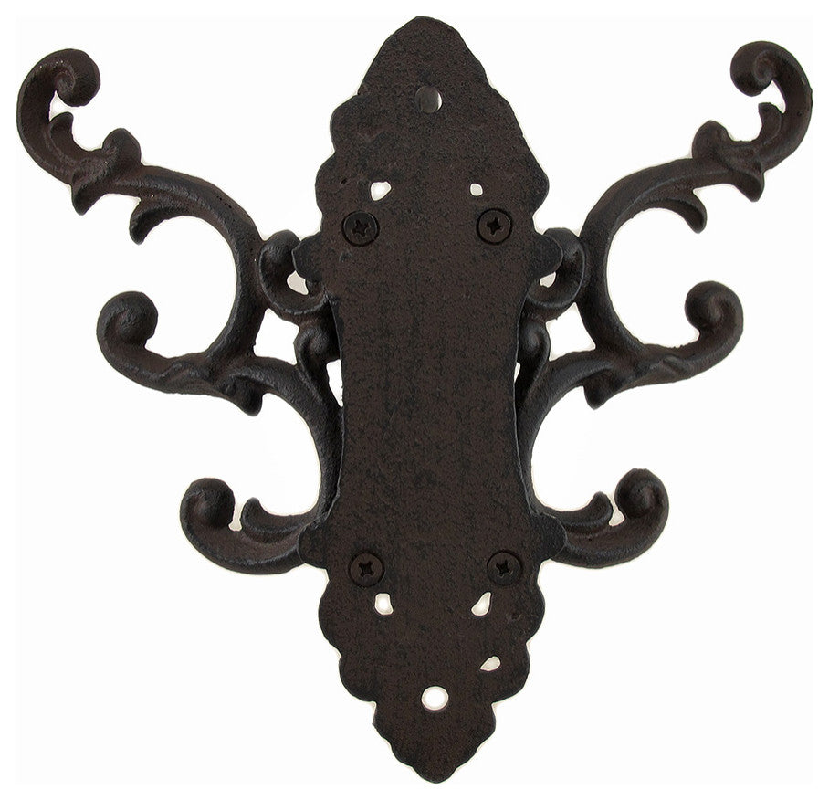 Cast Iron Victorian Style 3 Hook Hat / Coat / Scarf Holder