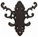 Cast Iron Victorian Style 3 Hook Hat / Coat / Scarf Holder