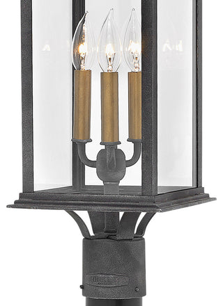 Hinkley Adair Large Post Top Or Pier Mount Lantern, Aged Zinc