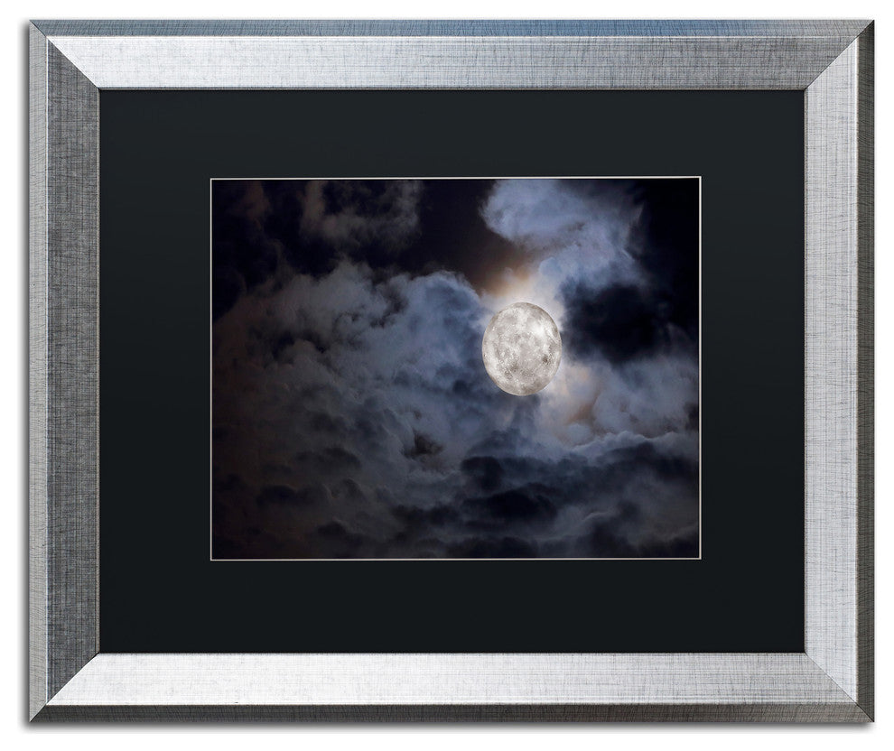 Jason Shaffer 'Supermoon ' Matted Framed Art, Silver Frame, Black Mat, 20x16