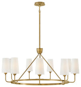 Lewis LED Pendant, Heritage Brass