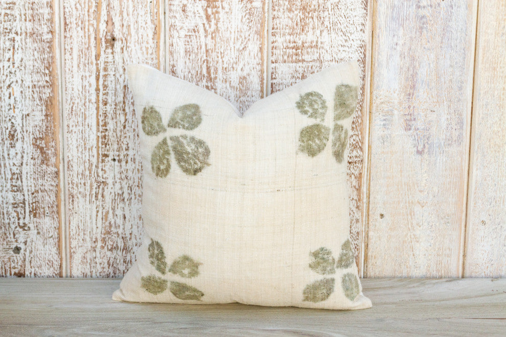 Toli Leaf Printed Organic Silk Pillow