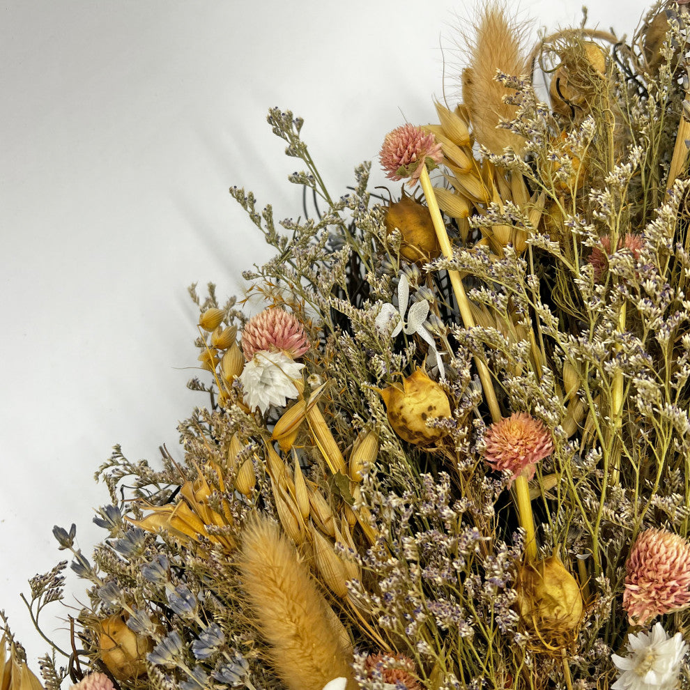 20" Dried Preserved Mixed Wreath