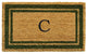 Sage Green Border 18"x30" Monogram Doormat, Letter C
