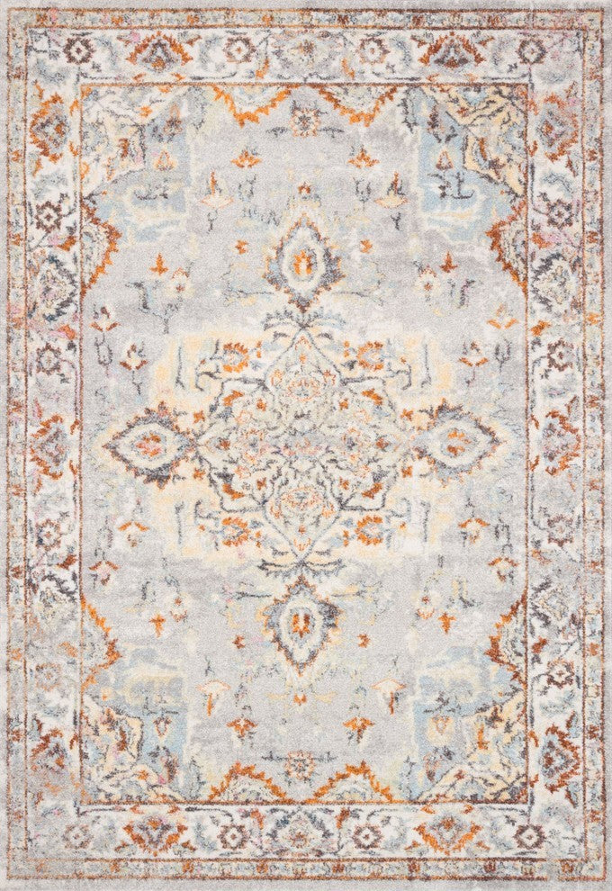 Clara Rug, Gray and Ivory, 1'6"x1'6" Sample Swatch