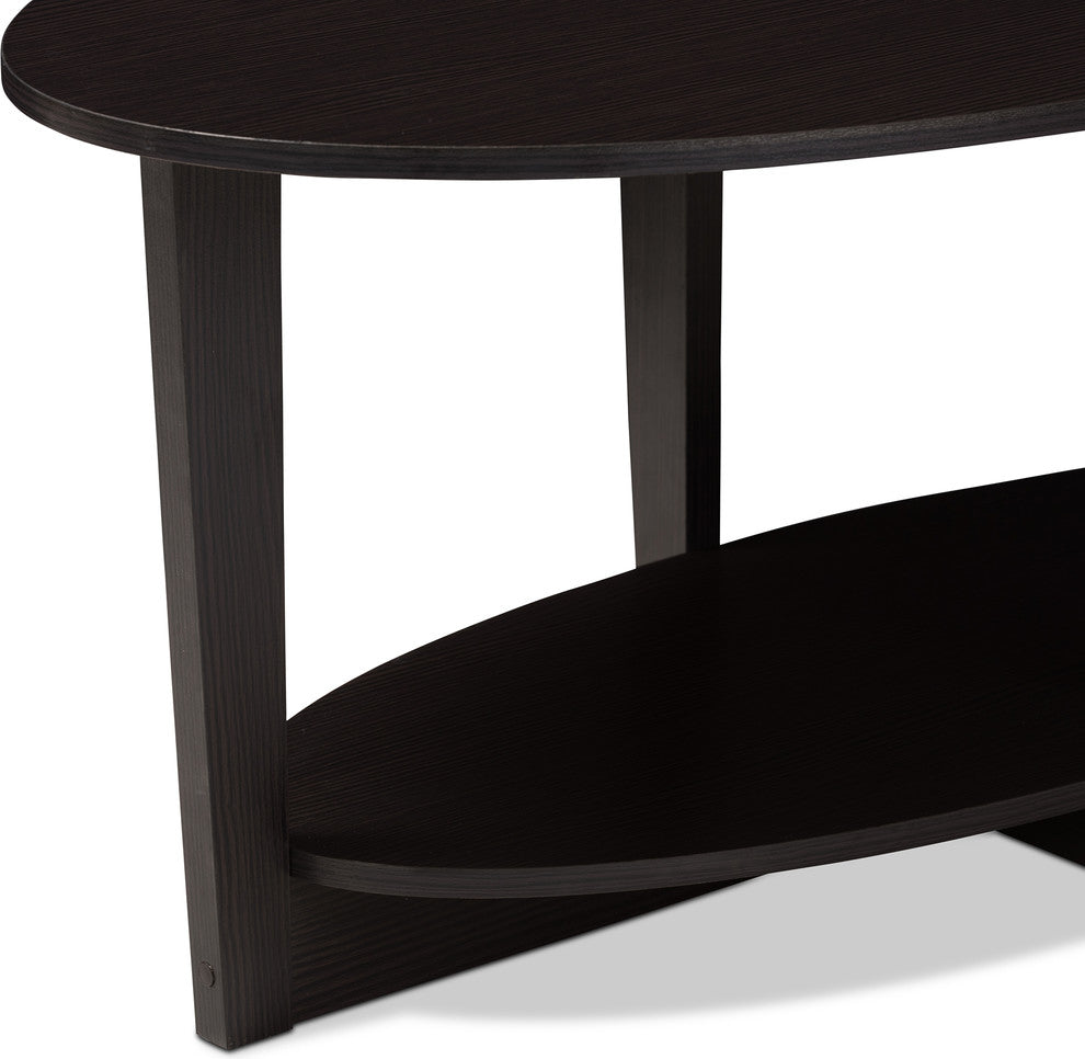 Jacintha Modern and Contemporary Wenge Brown Finished Coffee Table