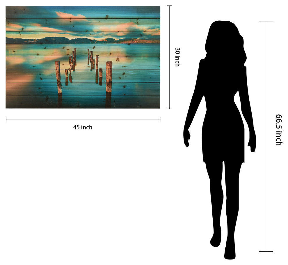 Evening Light Digital Print on Solid Wood Wall Art