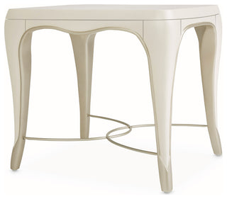 London Place Rectangular End Table - Creamy Pearl