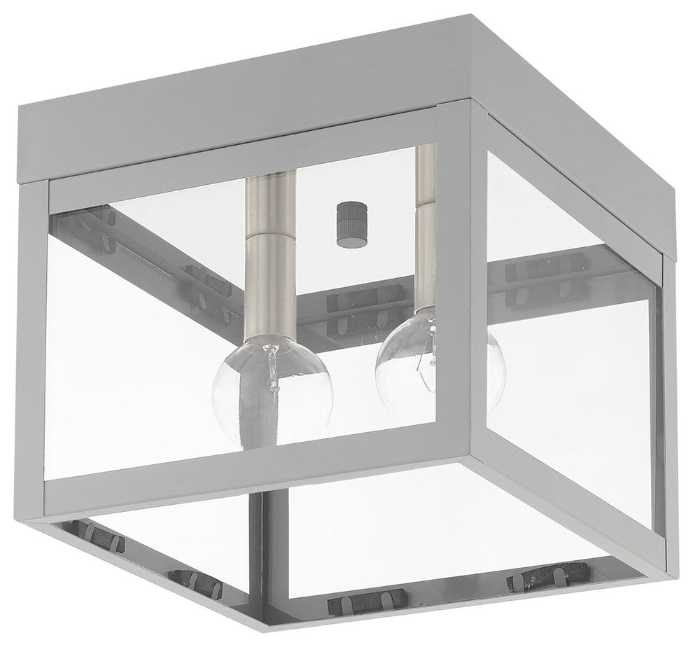 Livex Lighting Nordic Gray 2-Light Outdoor Ceiling Mount