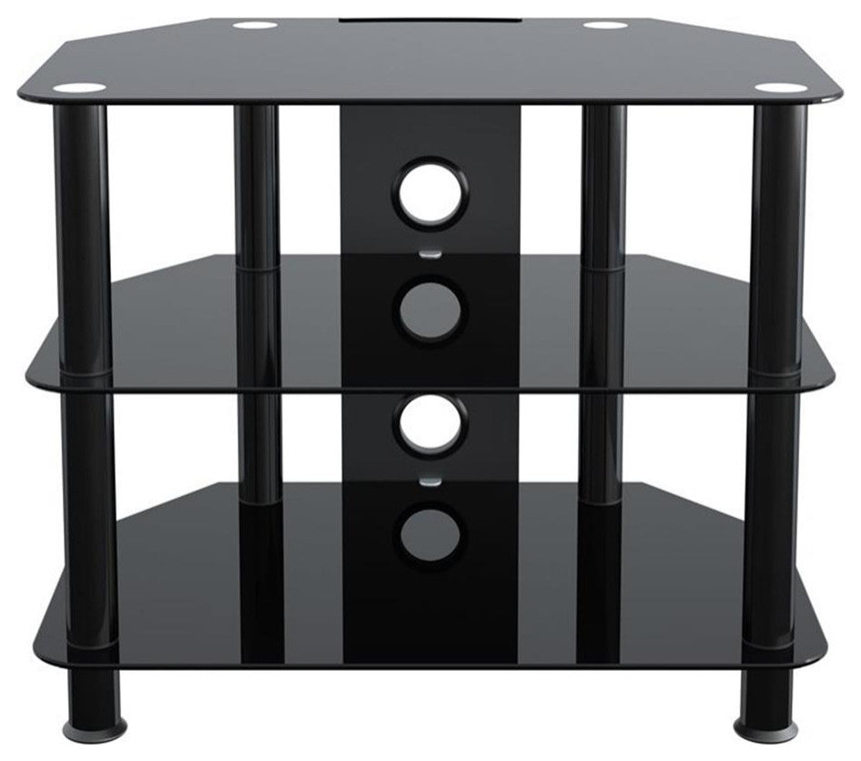 AVF Steel TV Stand with Cable Management for up to 32" TVs in Black