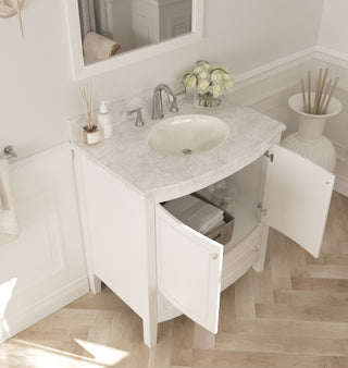 Estella Single Vanity, White, 32"