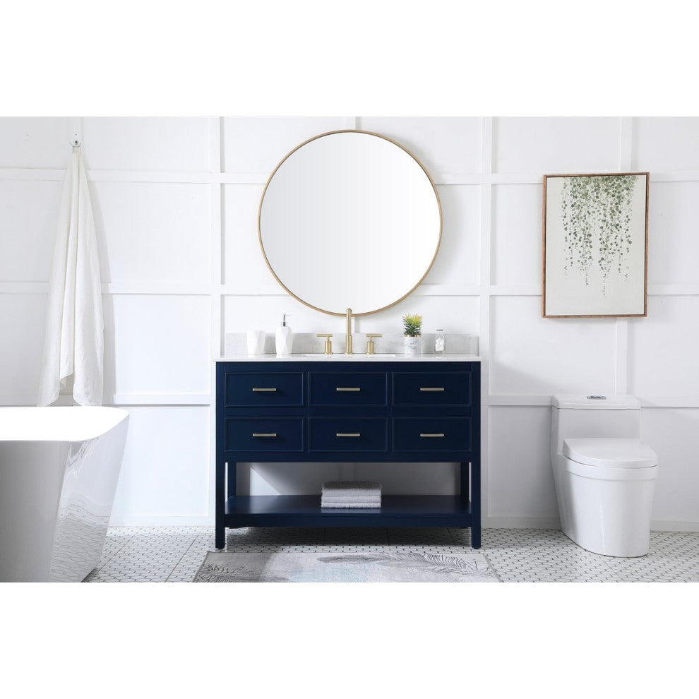 Elegant Decor Sinclaire Bathroom Vanity Blue
