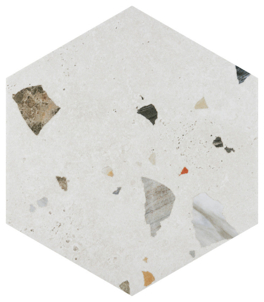 Sonar Hex Porcelain Floor and Wall Tile Sample