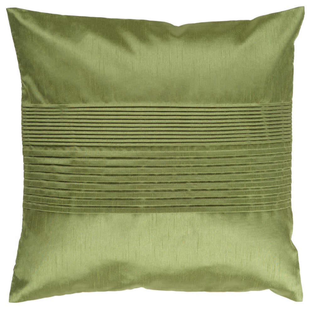 Solid Pleated Pillow 18x18x4, Down Fill