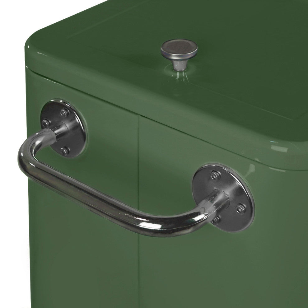 Clevr Retro 80 Quart Rolling Cooler Ice Chest, Green