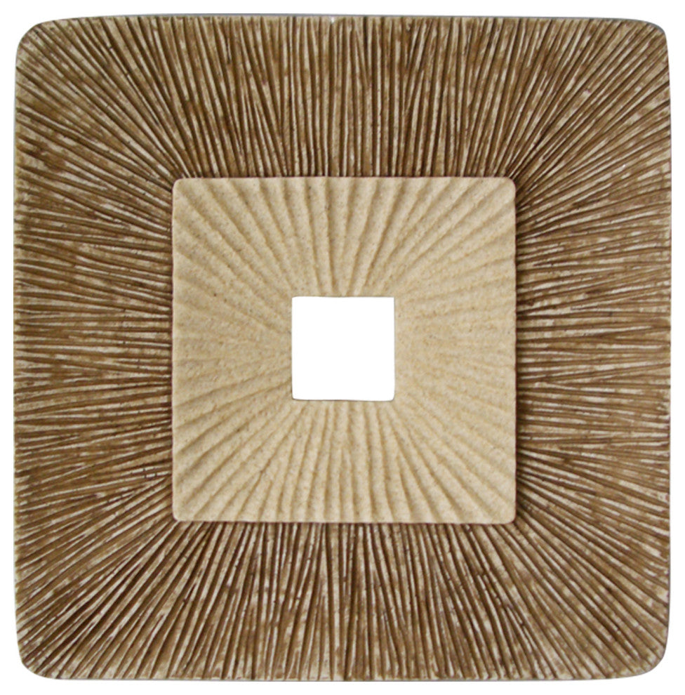 Square Double Layer Ribbed Wall Plaque 19"x2"
