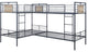 Twin/Twin L Shape Bunk Bed, SandyBlack, Dark Bronze HandBrushed Finish, Cordelia