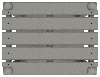 Polywood Two Shelf Bar Side Table, Slate Gray