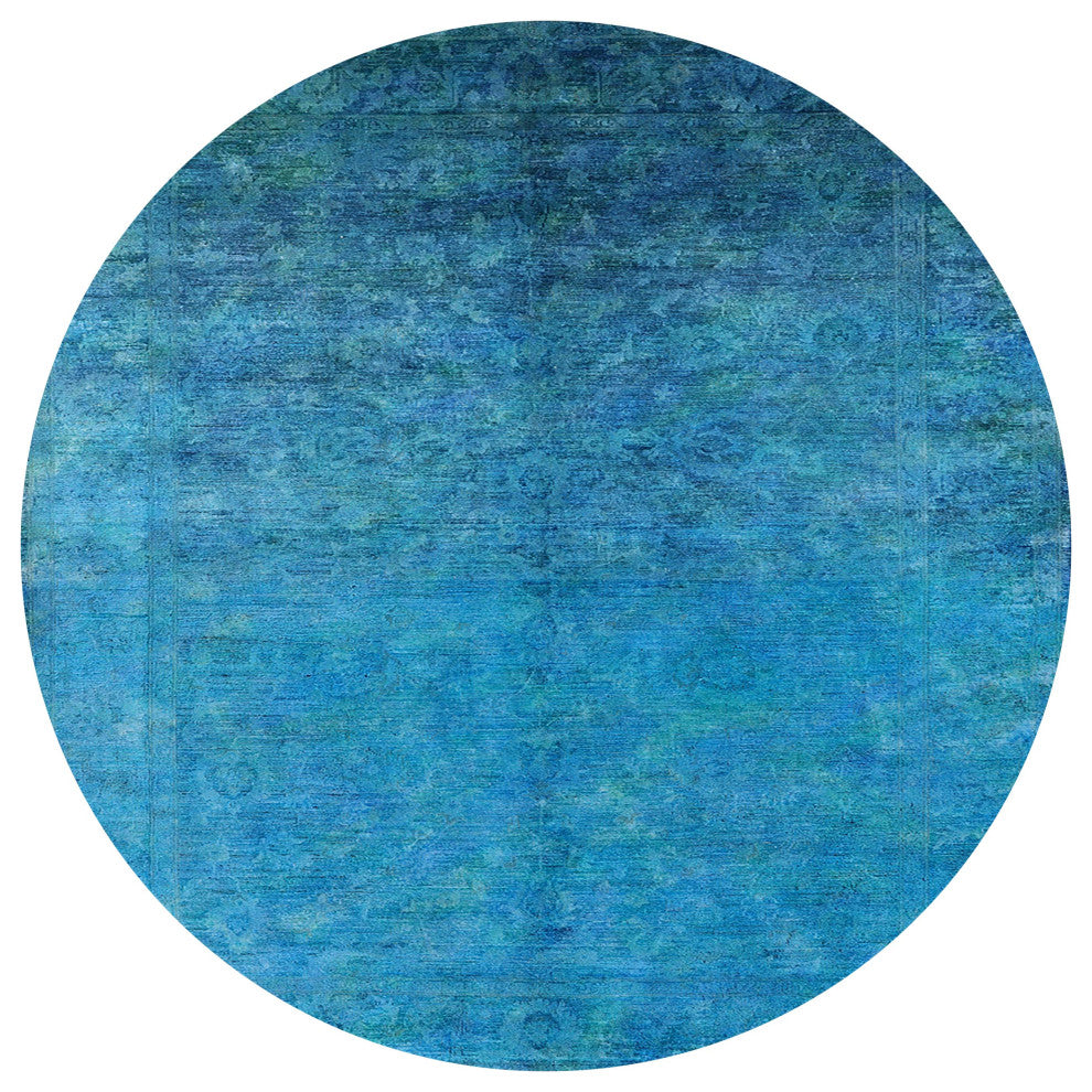 Ahgly Company Indoor Round Mid-Century Modern Area Rugs, 7' Round