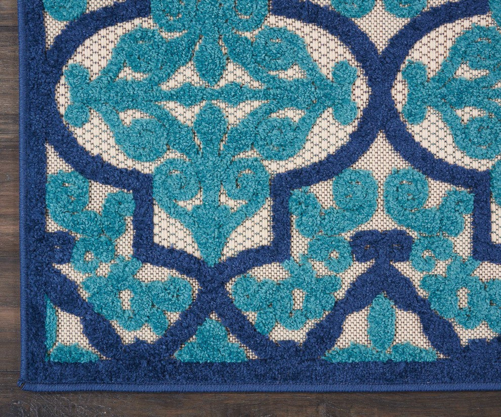 Nourison Aloha Navy Indoor/Outdoor Area Rug, 2'8"x4'