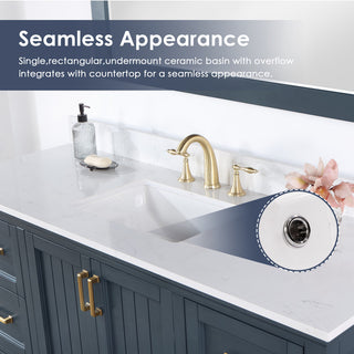 Isla Single Bathroom Vanity Set, Classic Blue, 60, Without Mirror