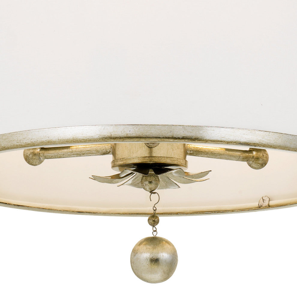 Crystorama Lighting Group 513_CEILING Broche 3 Light 14"W - Antique Silver