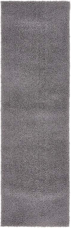 Unique Loom Dark Gray Studio Solid Shag 2' 0 x 6' 7 Runner Rug