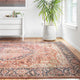 Red Navy Printed Polyester Layla Area Rug by Loloi II, 3'-6"x5'-6"