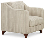 Hewitt Accent Chair Beige Stripe