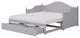 TATEUS Twin Size Wood Daybed with Extended Pop Up Trundle and Storage Drawers
