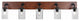 Oxbridge 5-Light Bath Bar, Matte Black & Painted Wood-look Metal/Smoke Bubble