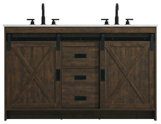 Home Living 54" Double Bathroom Vanity, Expresso
