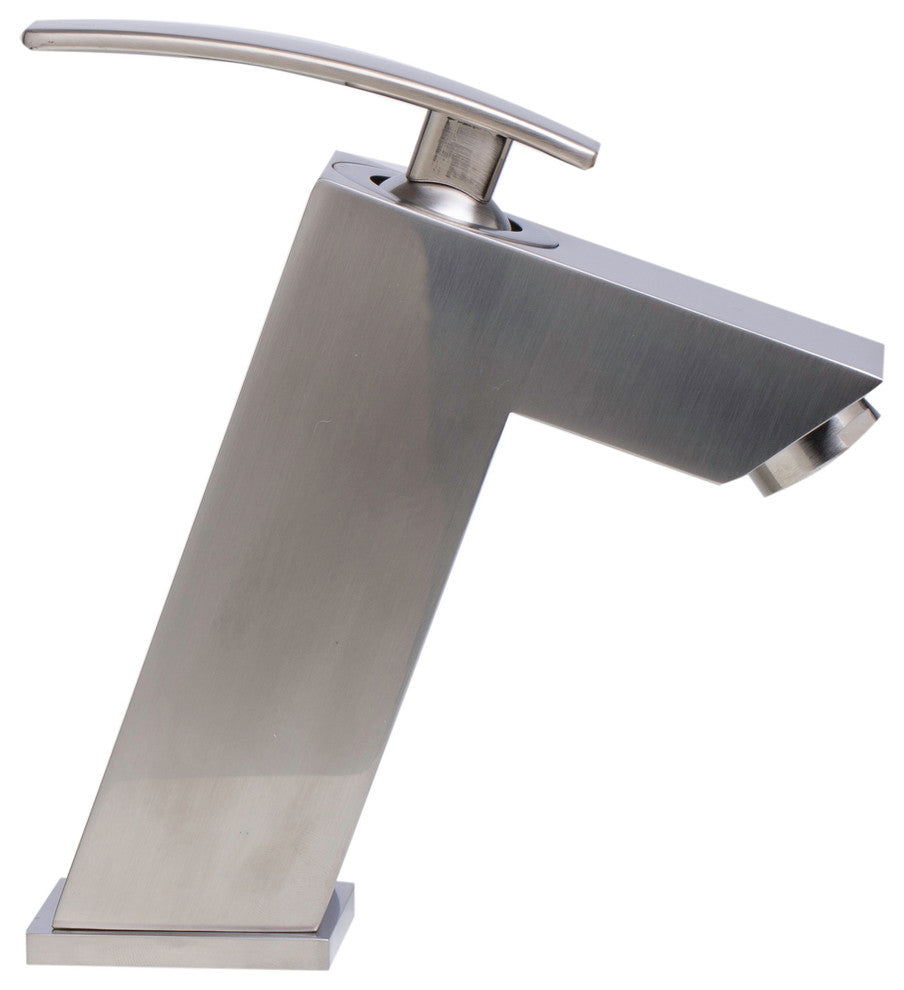 Brushed Nickel Single Lever Bathroom Faucet
