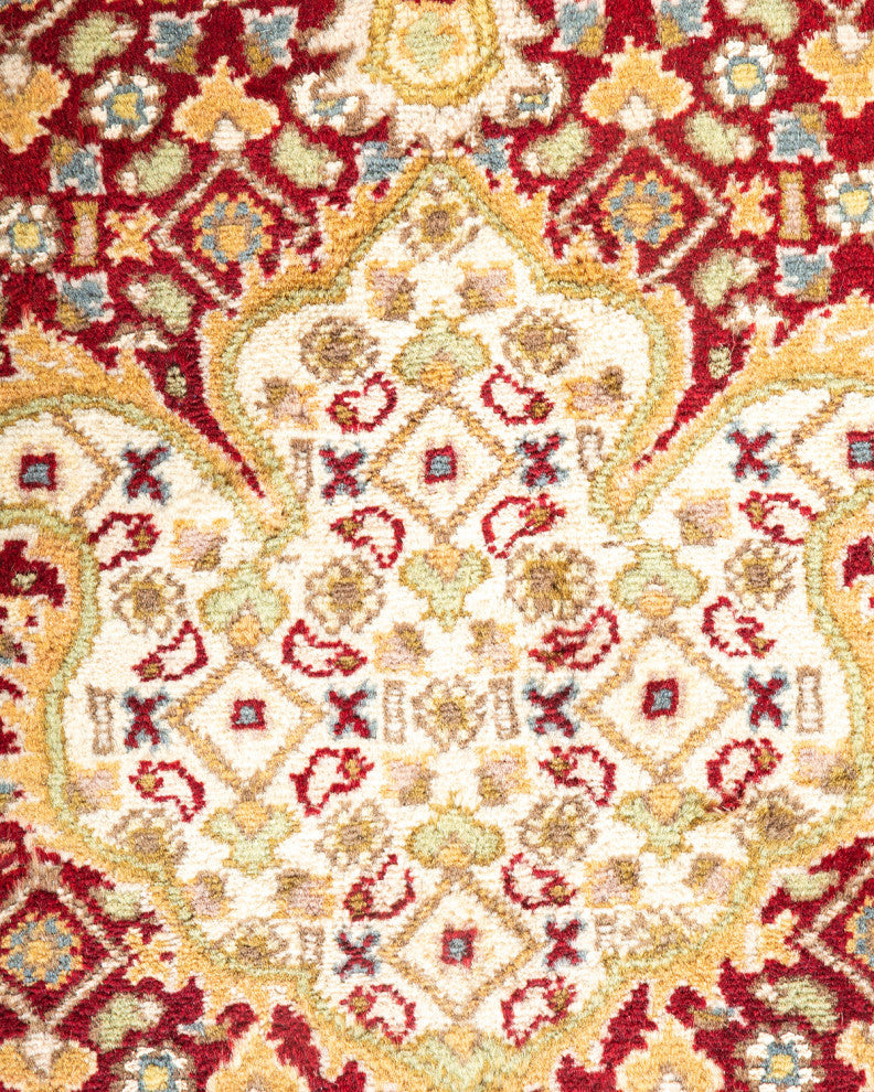 Patiala, One-of-a-Kind Hand-Knotted Area Rug Red, 9'2"x12'4"