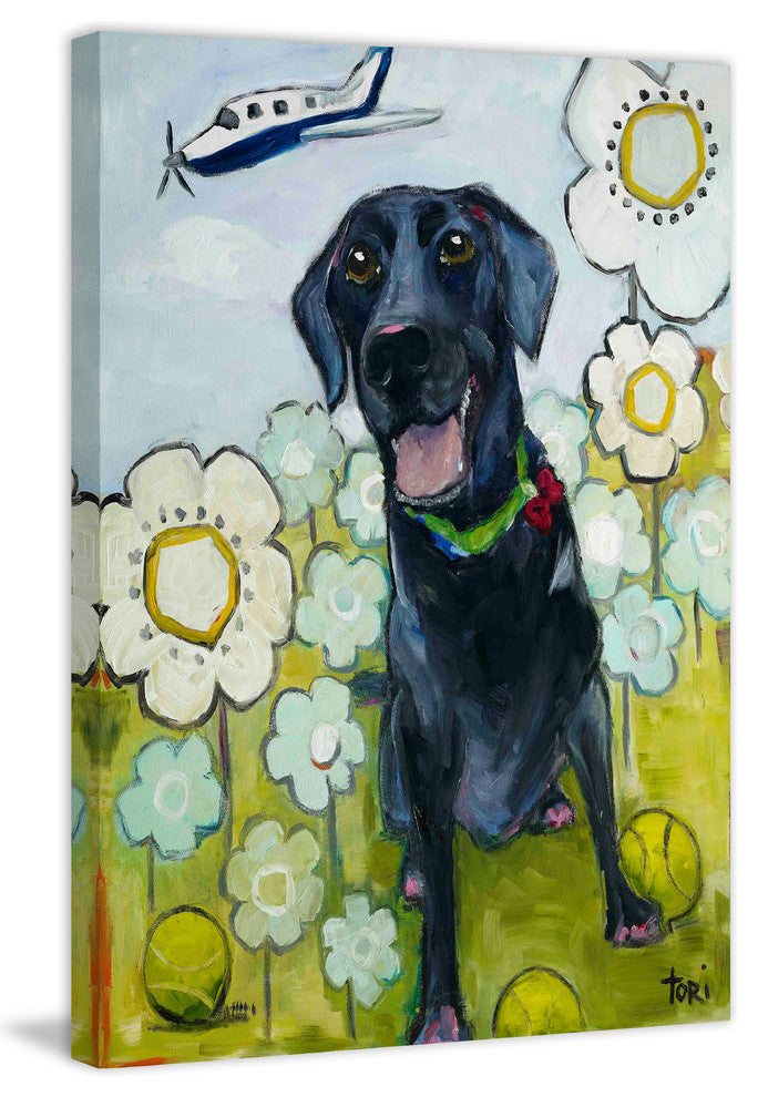 "Happy Girl" Painting Print on Canvas by Tori Campisi