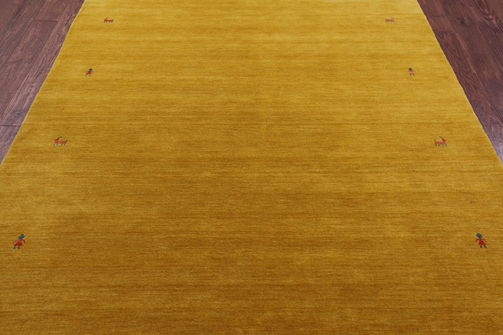 Persian Gabbeh Handmade Wool Rug 6' 0" X 9' 0" - Q15161