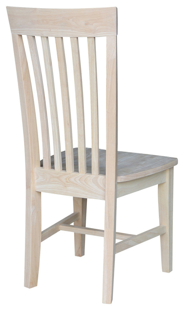 Set of Two Tall Mission Chairs, Unfinished