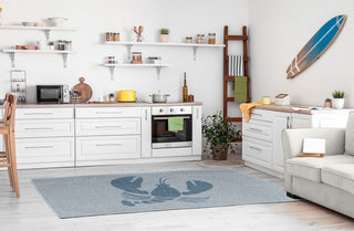 Lobster Nautical Chenille Rug