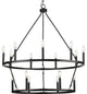 Gilliam Collection Nine-Light Matte Black New Traditional Chandelier