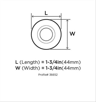 Amerock BP36652 Glacio 1-3/4 Inch Mushroom Cabinet Knob - Crystal / Oil-Rubbed