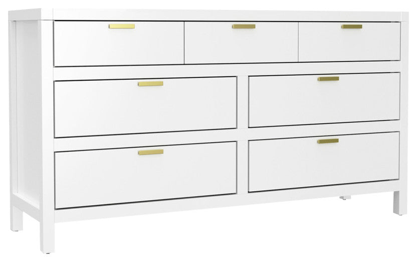 Carmel 7 Drawer Dresser, White