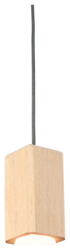 Cano 1-Light Pendant, White Washed Oak, Led