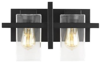 Sea Gull Mitte 2-Light Bath Vanity Midnight Black