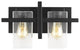 Sea Gull Mitte 2-Light Bath Vanity Midnight Black