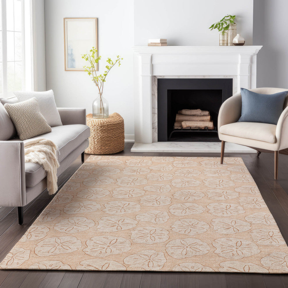 Addison Premium Washable Mayfield AMF189 Orange 8' x 10' Rug