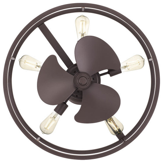 New Harbor 5-Light Fandelier, Western Bronze